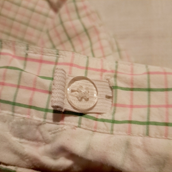 Gymboree girls size 8 white walking shorts with pink and green lines - Picture 2 of 4